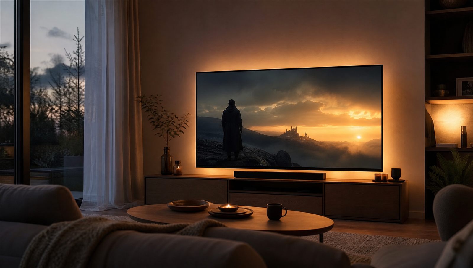 Film kijken op een flatscreen TV via IPTV kopen X
